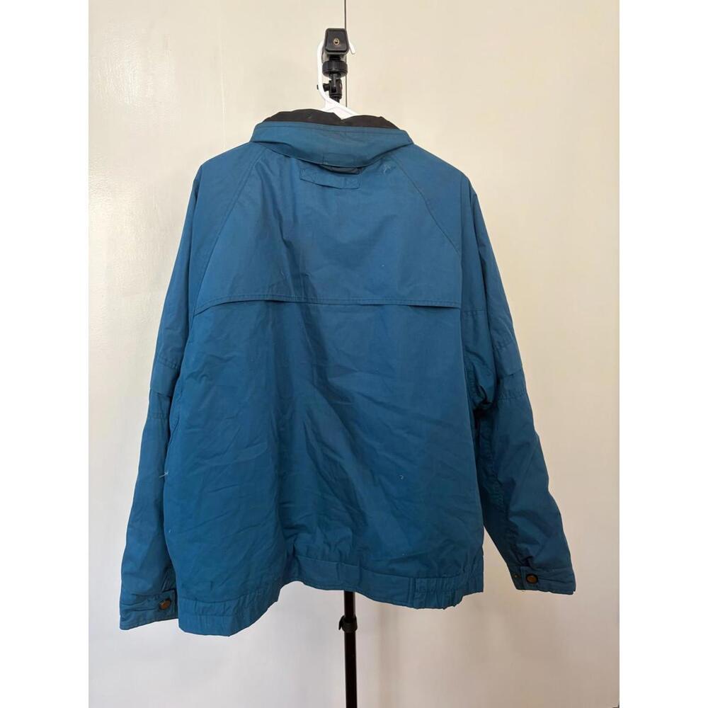 American Weekend Blue Hooded Winter Jacket XL – 90s Vintage Puffer Coat Macau - Picture 6 of 6